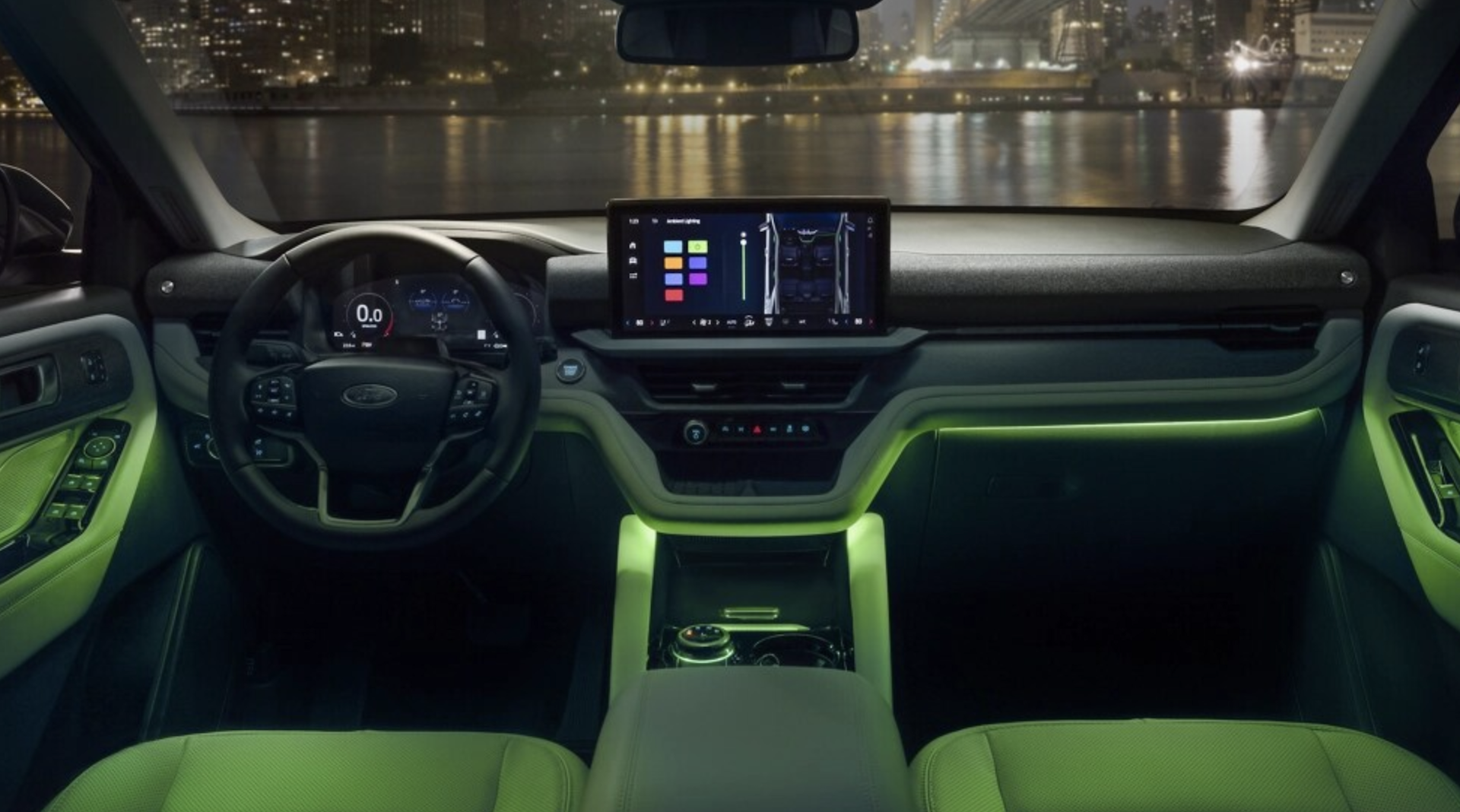 Ambient lighting in the 2025 Ford Explorer for sale near Corpus Christi, TX